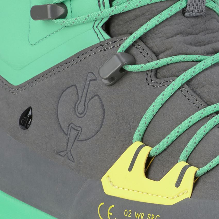 Chaussures: O2 Chaussures professionnes e.s. Ruma mid + gris minéral/vert marbre 2