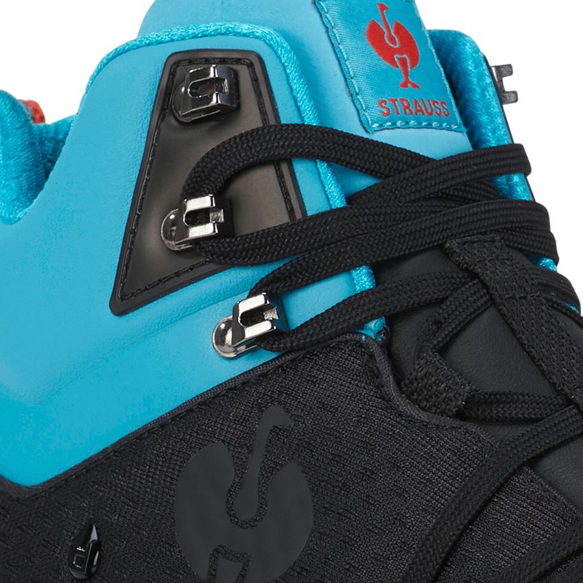 O2: O2 Werkschoenen e.s. Kobuk mid + zwart/nizzablauw 2