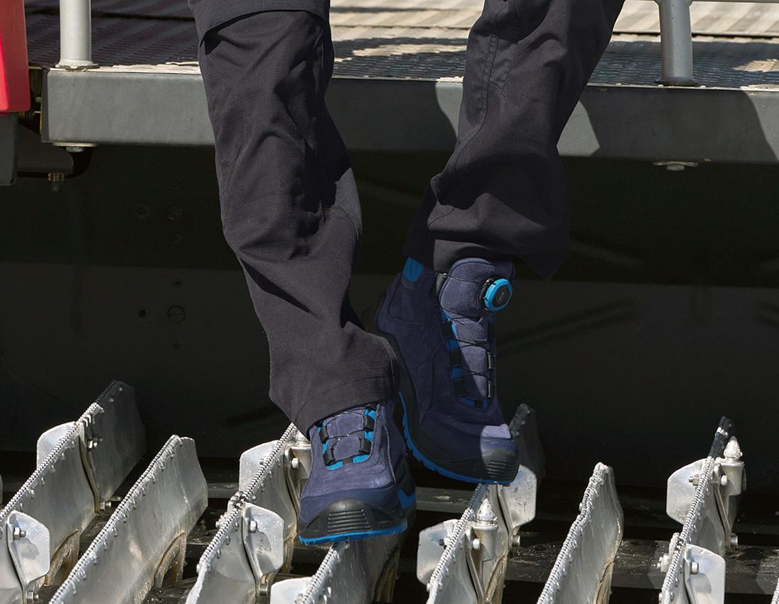 O2: O2 Werkschoenen e.s. Apate II mid + donkerblauw/atol 2
