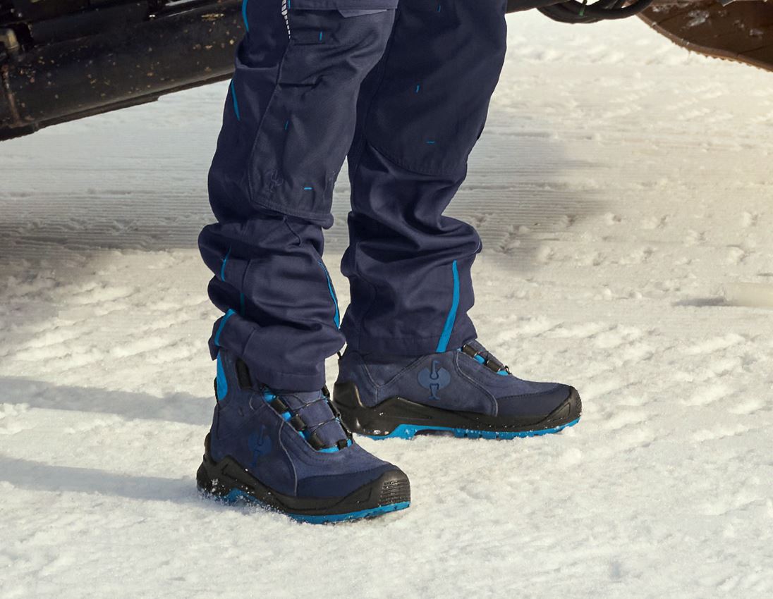 O2: O2 Werkschoenen e.s. Apate II mid + donkerblauw/atol 1