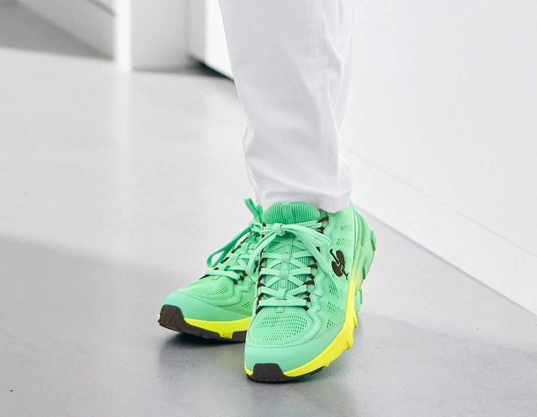 Horeca | Koks: O6 Werkschoenen e.s. Poli low + mint/signaalgeel 3