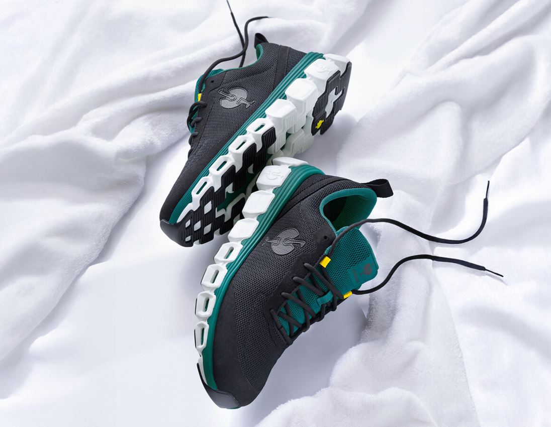 O1: O1 Chaussures de travail e.s. Airolo low + noir/vert émeraude 1