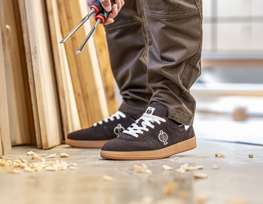 Beroepsschoenen: O1 Werkschoenen e.s. Brockton low + kastanje/wit 2