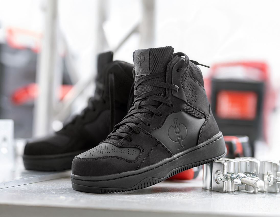S1P: S1P Chaussures hautes de sécur. e.s. Eindhoven mid + noir