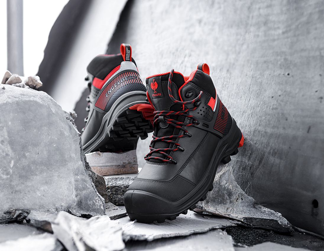 S3: S3 Veiligheidsschoenen e.s. Katavi mid + zwart/rood