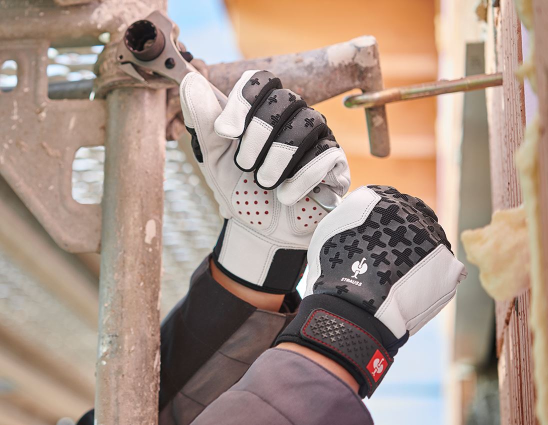 Leder: e.s. Leder-Montagehandschuhe ergoplus