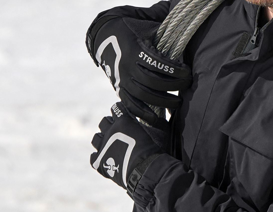 Hybrid: Handschuhe e.s.trail winter + schwarz/basaltgrau