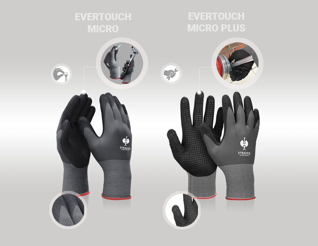 Angebote des Monats: Handschuh Set evertouch + schwarz/grau