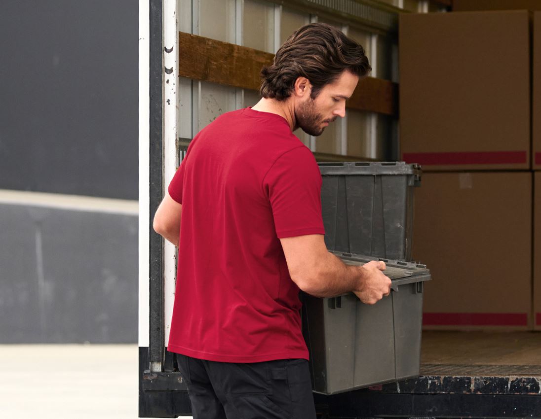 Shirts & Co.: e.s. T-Shirt cotton + rot 1