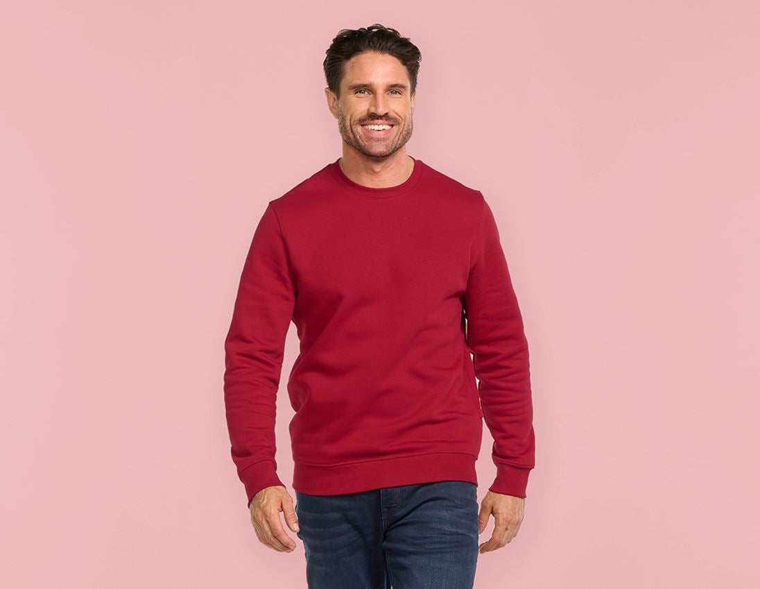 Bovenkleding: e.s. Sweatshirt poly cotton + rood