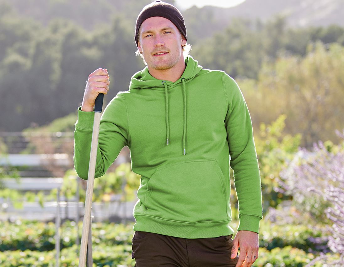 Bovenkleding: e.s. Hoody-Sweatshirt poly cotton + zeegroen