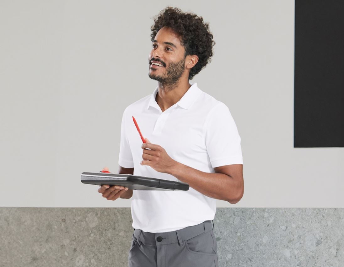 Hauts: e.s. Polo cotton Deluxe + blanc 2