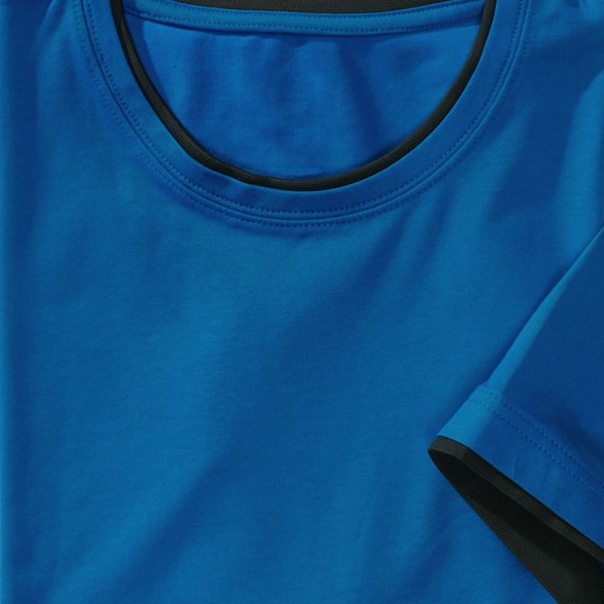 Hauts: e.s. T-Shirt cotton stretch Layer + bleu gentiane/graphite 2