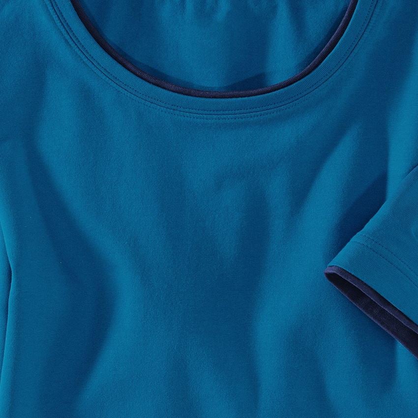 Hauts: e.s. T-Shirt cotton stretch Layer + atoll/bleu foncé 2