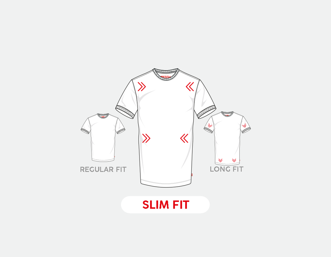 Bovenkleding: e.s. T-Shirt cotton stretch, slim fit + zwart 1