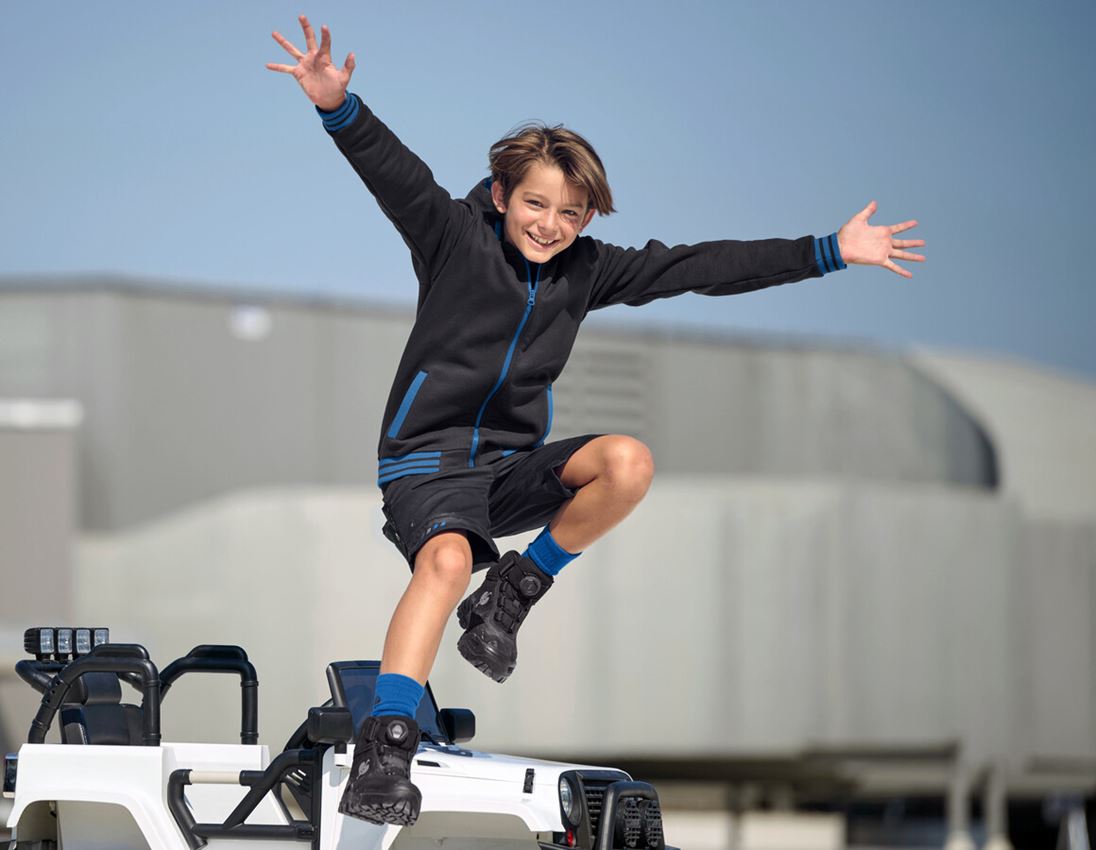Hauts: Hoody sweat zippé e.s.motion 2020, enfants + graphite/bleu gentiane 1