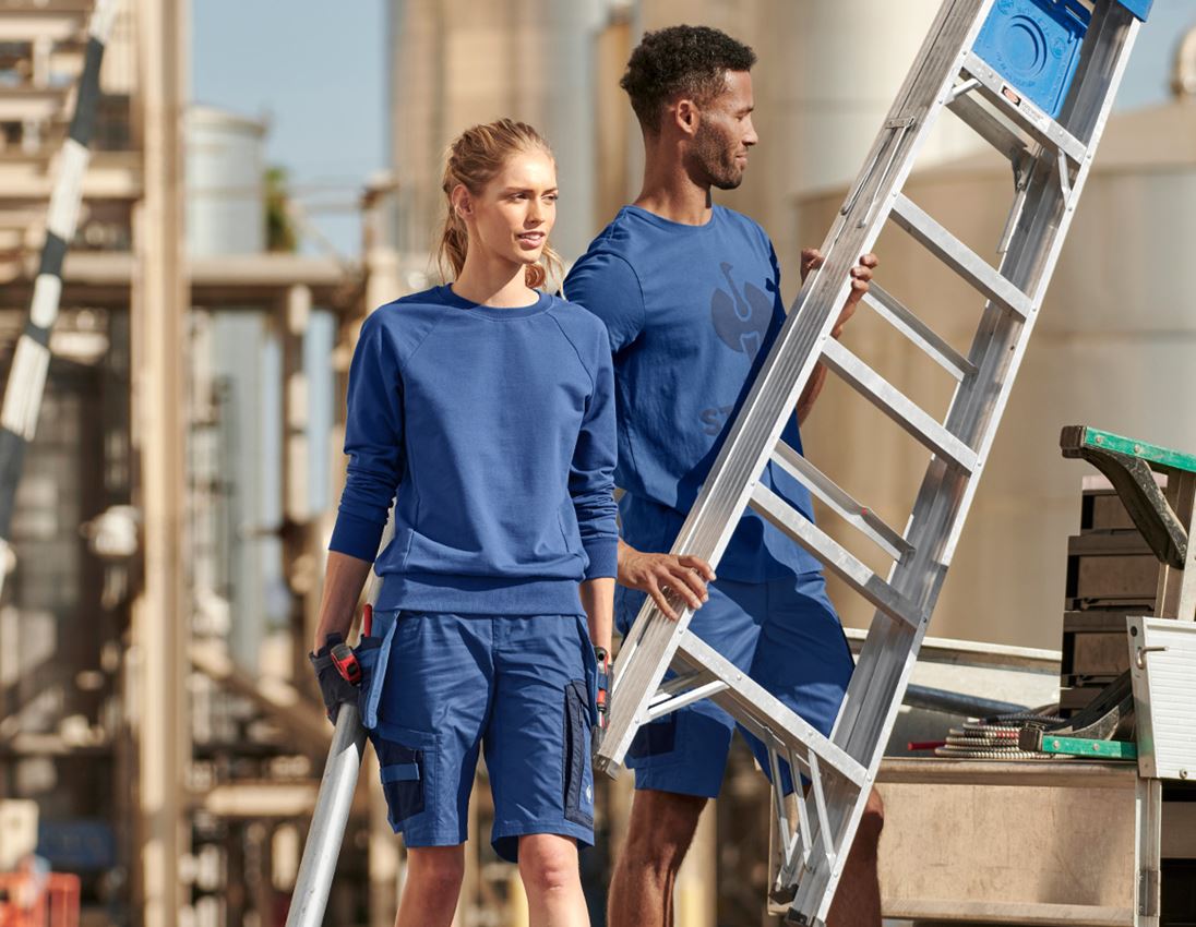Thèmes: e.s. Sweatshirt cotton stretch, femmes + bleu alcalin 2