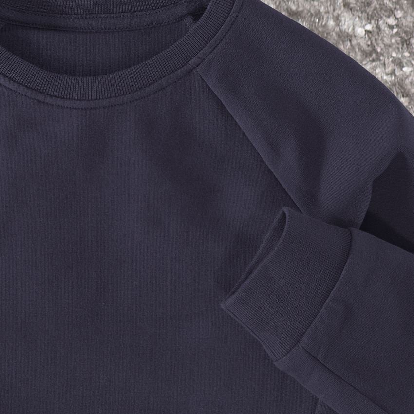 Hauts: e.s. Sweatshirt cotton stretch, enfants + bleu foncé 2