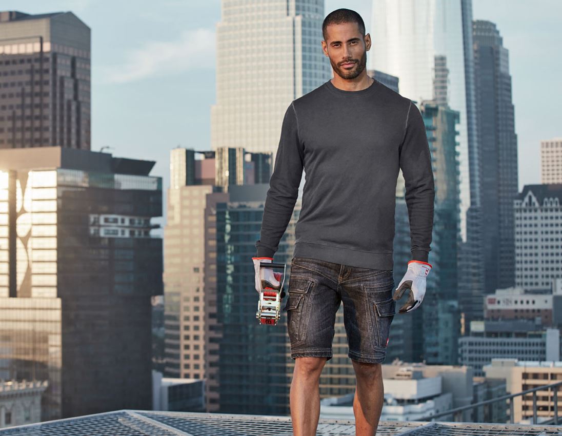 Hauts: e.s. Sweatshirt vintage poly cotton + noir oxyde vintage 1