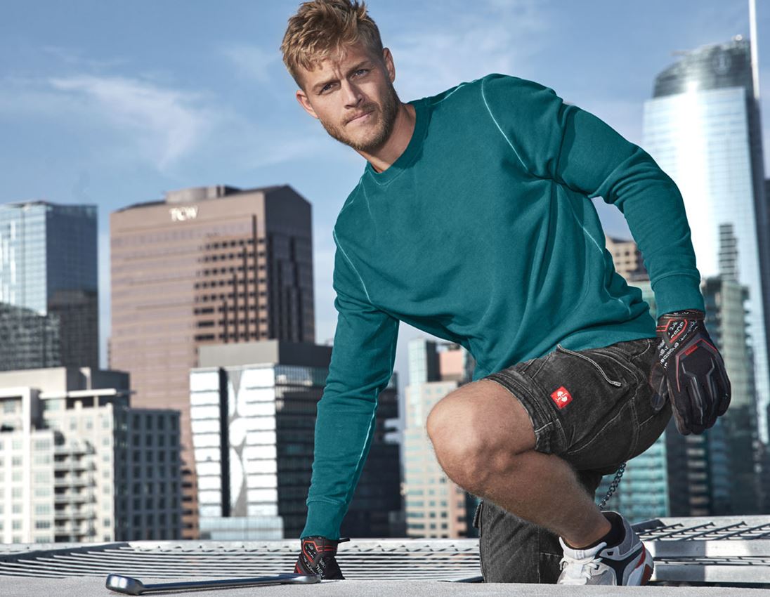 Hauts: e.s. Sweatshirt vintage poly cotton + cyan foncé vintage 3