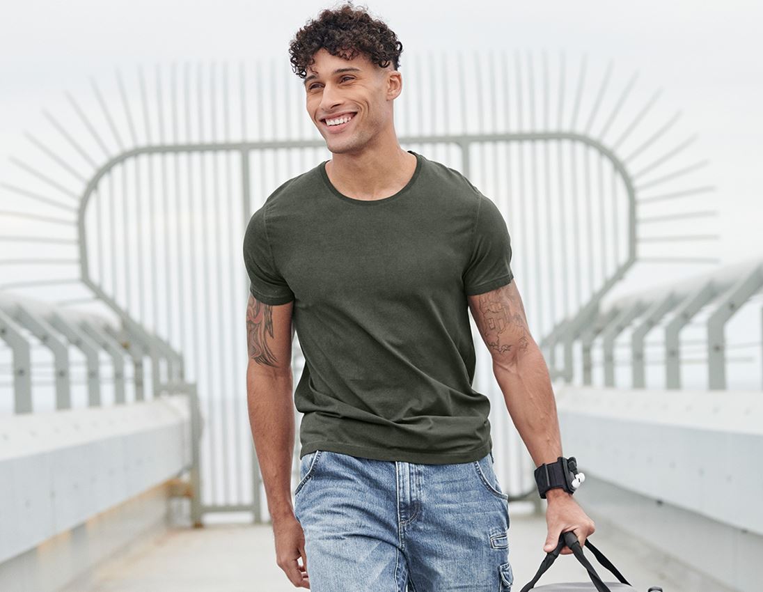 Onderwerpen: e.s. T-Shirt vintage cotton stretch + camouflagegroen vintage 2