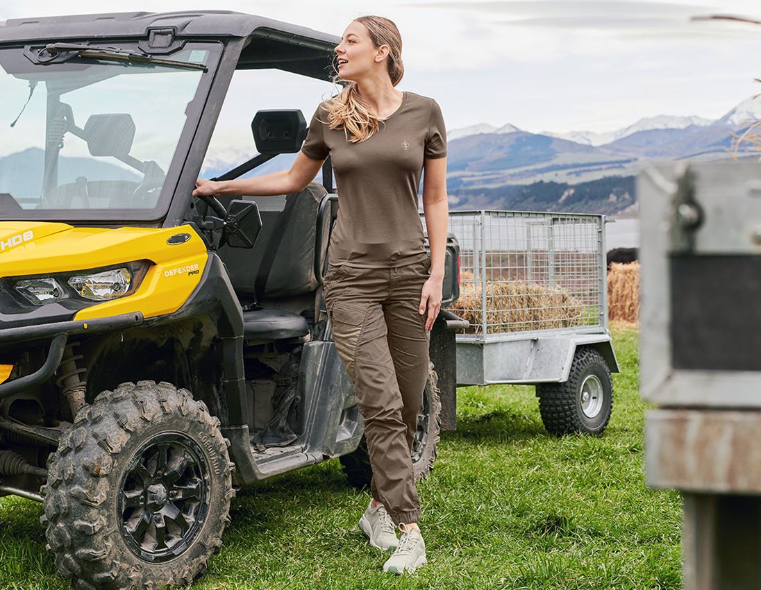 Bovenkleding: Modal-shirt e.s. ventura vintage, dames + omber bruin 1