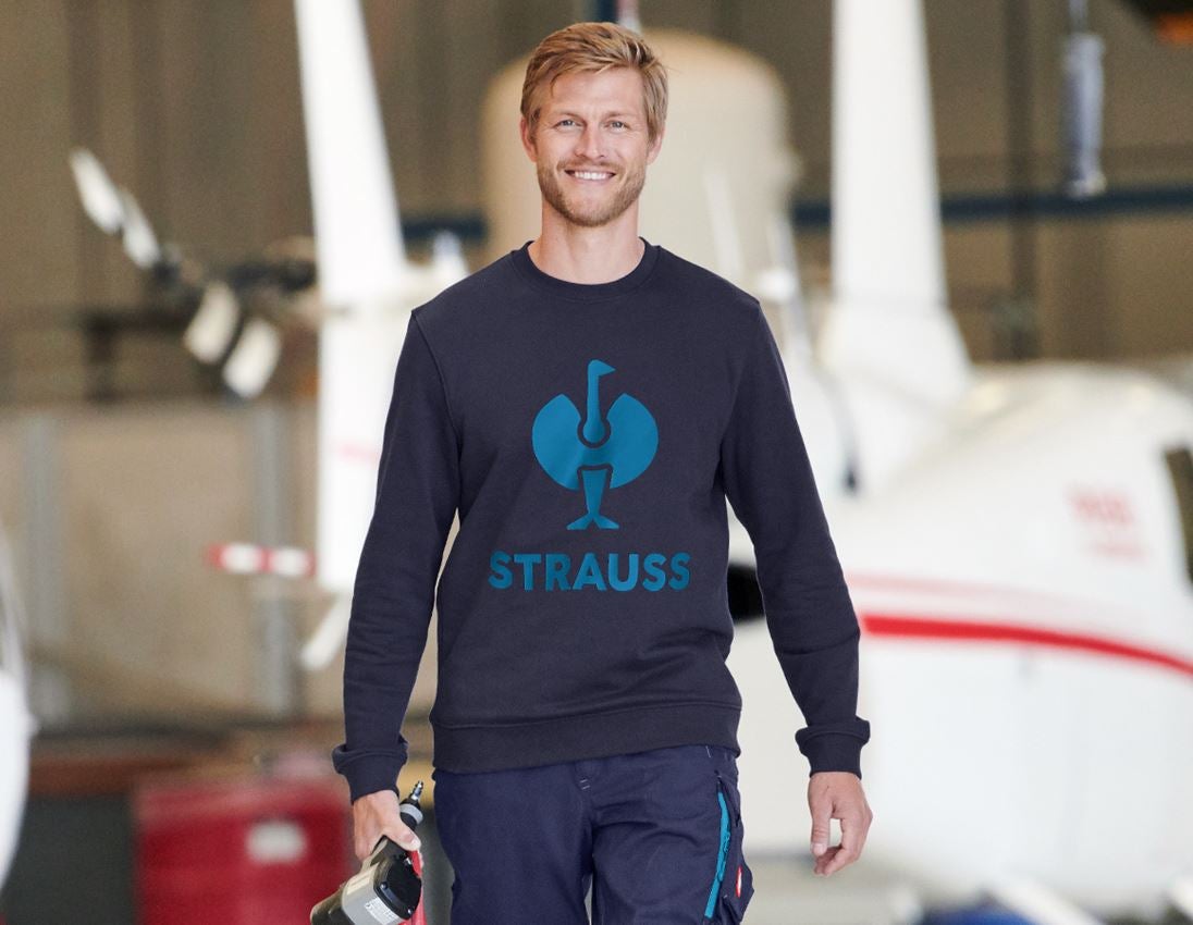 Themen: Sweatshirt e.s.motion 2020 + dunkelblau/atoll