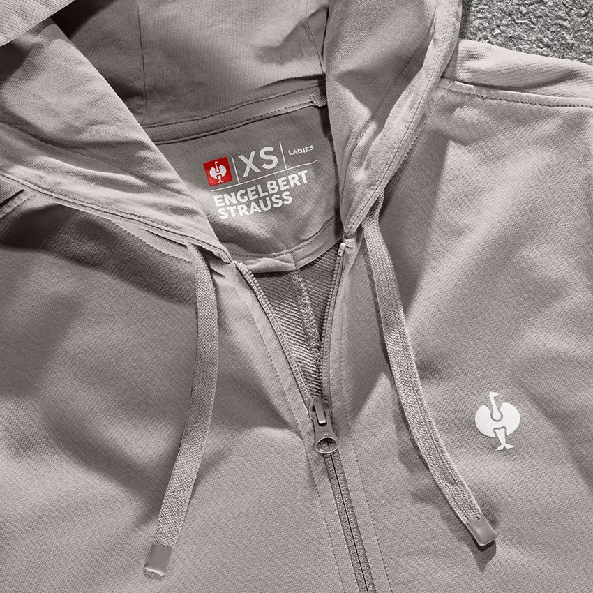 Bovenkleding: Capuchon-Sweatjack e.s.motion ten,dames + opaalgrijs vintage 2