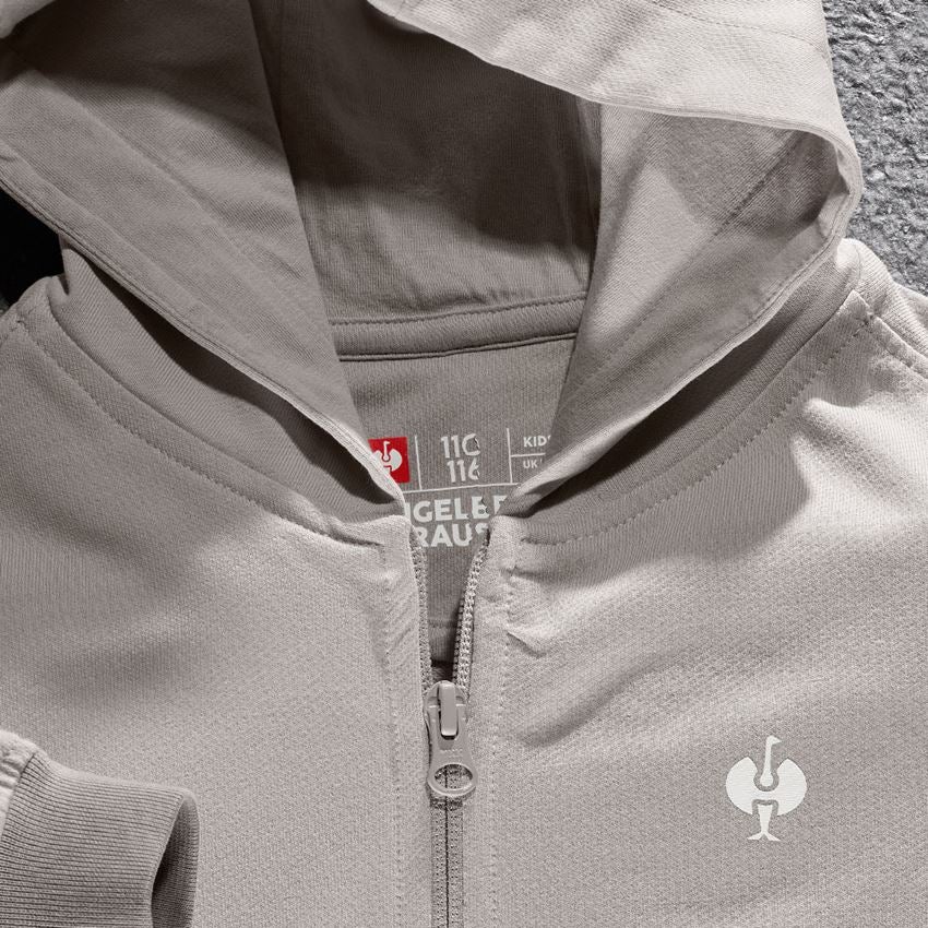 Shirts & Co.: Kapuzensweatjacke e.s.motion ten, Kinder + opalgrau vintage 2