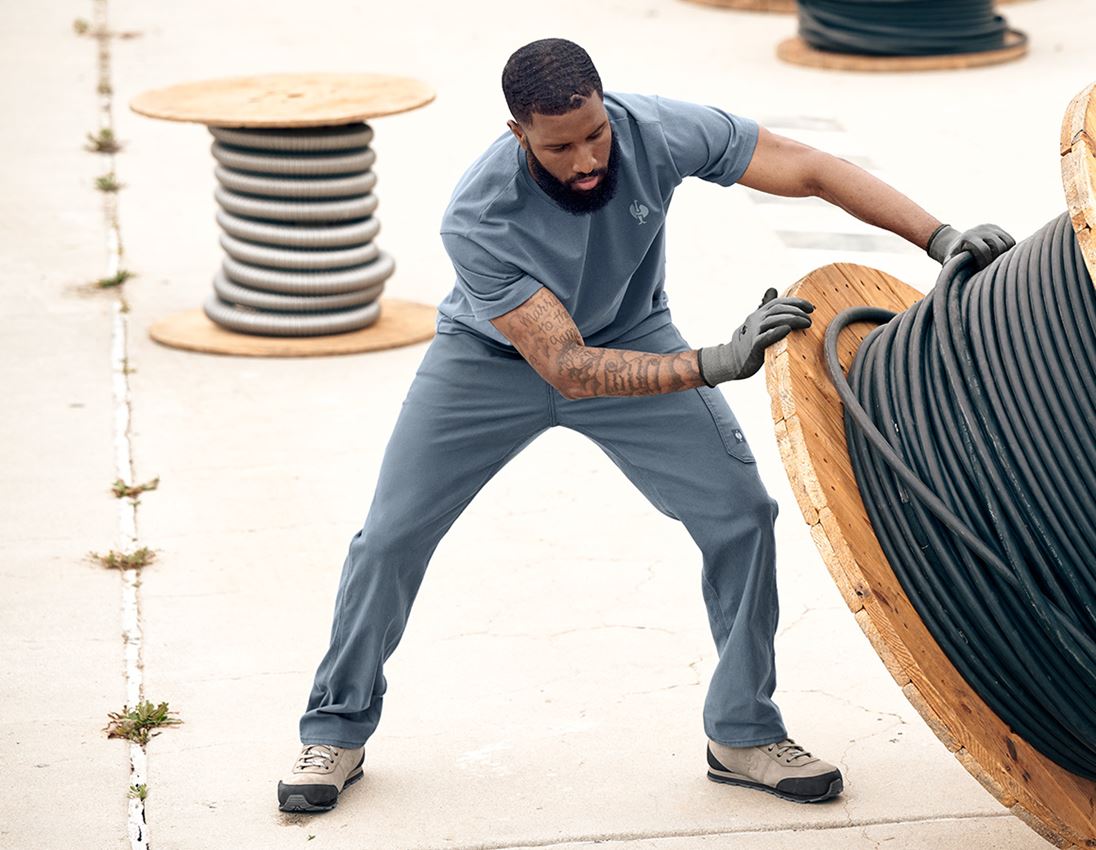 Bovenkleding: T-Shirt heavy e.s.iconic + oxideblauw 3