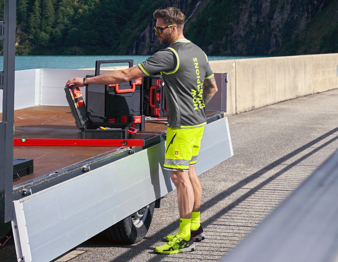 Themen: Funktions Tank-Shirt e.s.ambition + anthrazit/warngelb 2