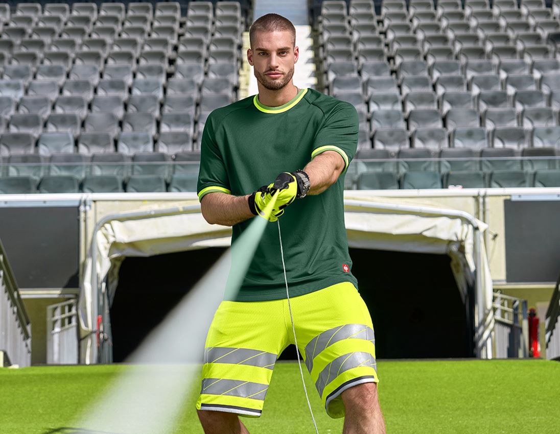 Hauts: T-shirt fonctionnel e.s.ambition + vert/jaune fluo 3