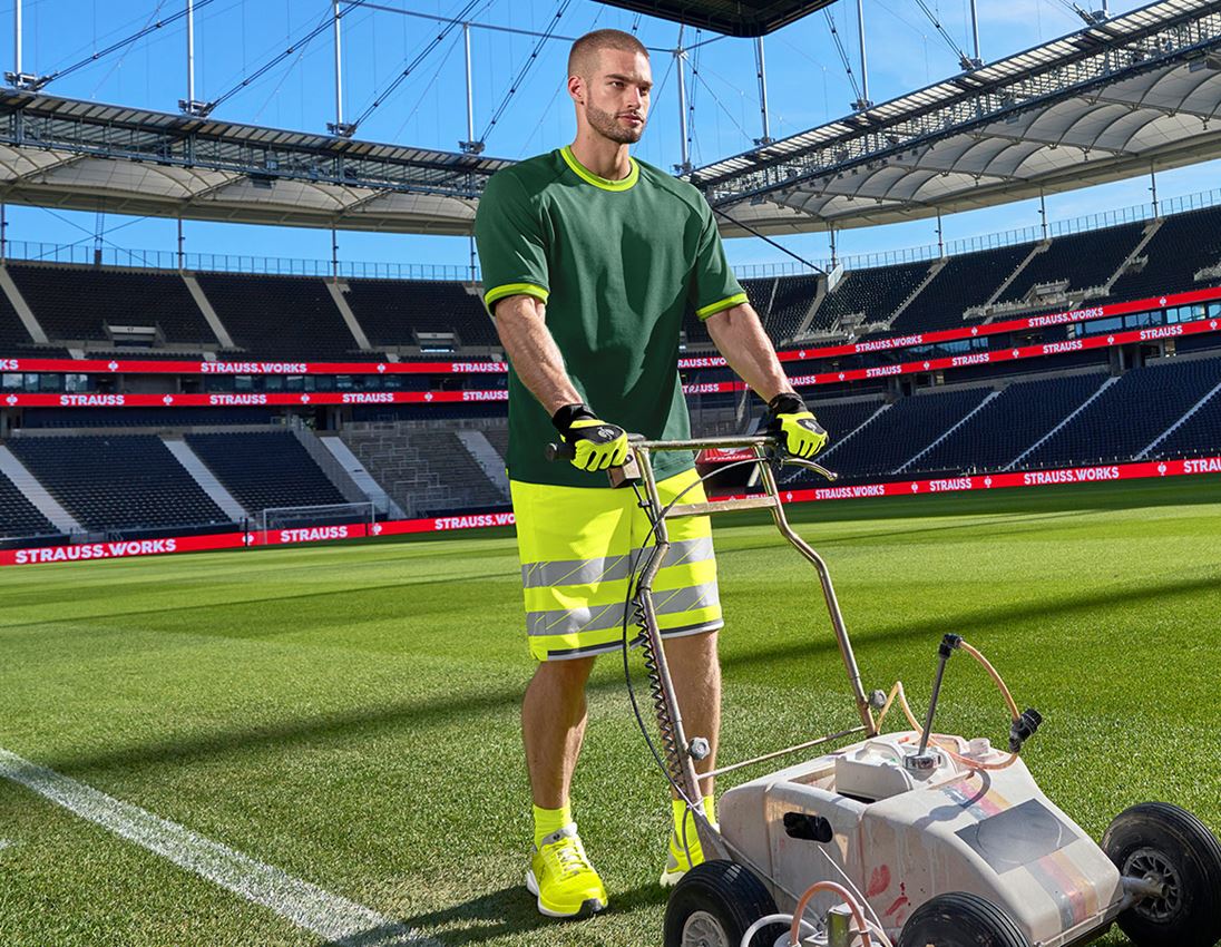 Hauts: T-shirt fonctionnel e.s.ambition + vert/jaune fluo 5