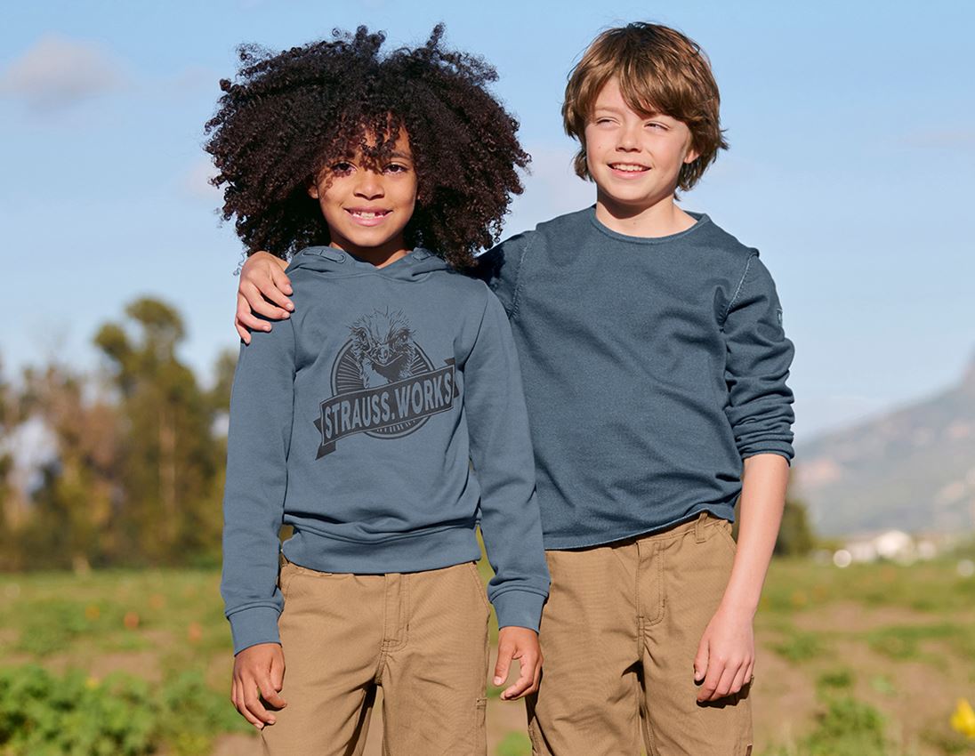 Kleding: Hoody-Sweatshirt e.s.iconic works, kinderen + oxideblauw 3