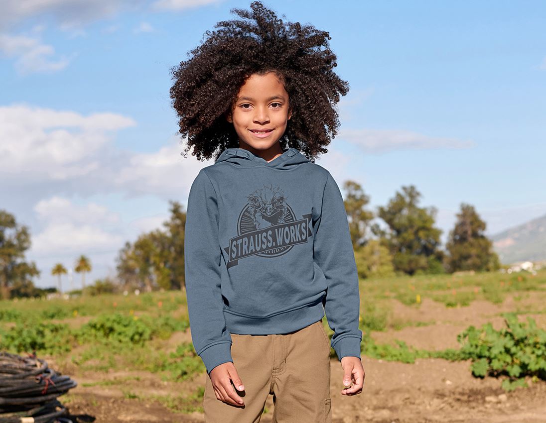 Kleding: Hoody-Sweatshirt e.s.iconic works, kinderen + oxideblauw