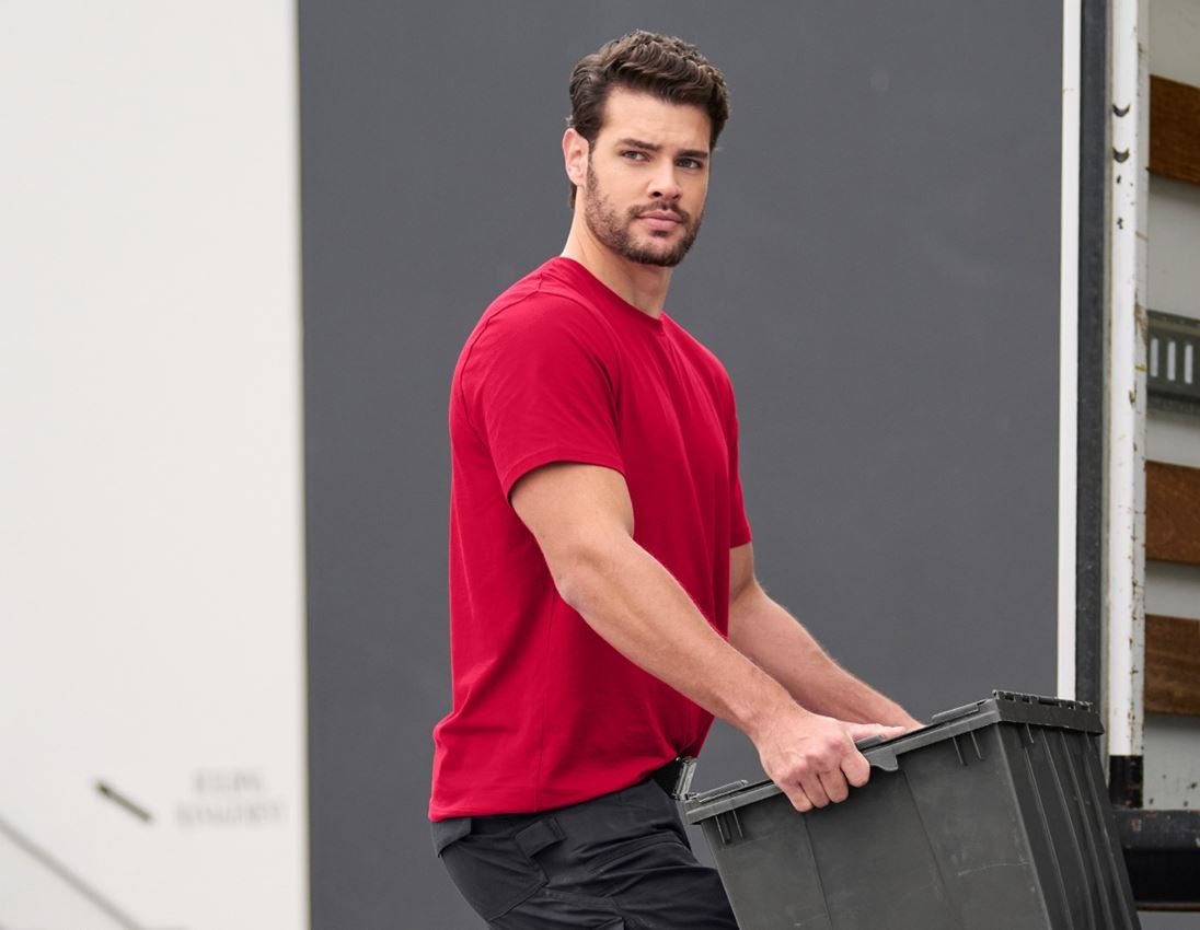 Hauts: e.s. T-shirt cotton light + rouge vif 1