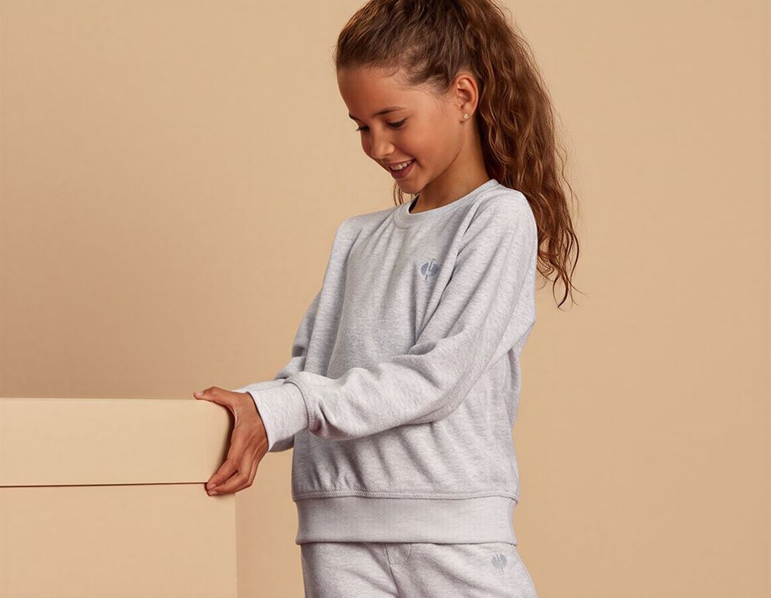 Bovenkleding: e.s. Sweatshirt Terry, kinderen + grijs mêlee 2
