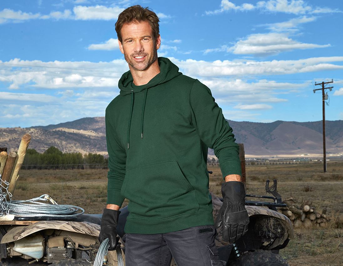 Große Geschenke: SET: e.s. Hoody-Sweatshirt+Sweatshirt poly Cotton + grün 1