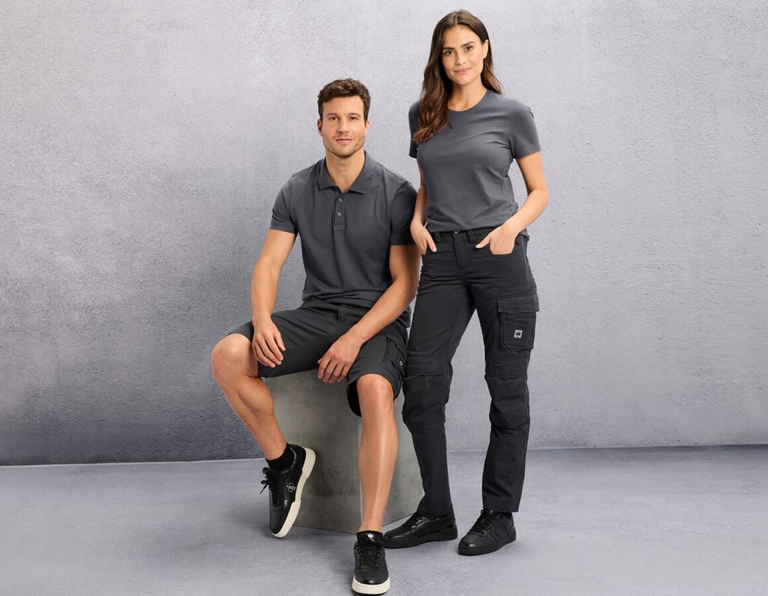 Bekleidung: e.s. Piqué-Polo cotton light + anthrazit 2