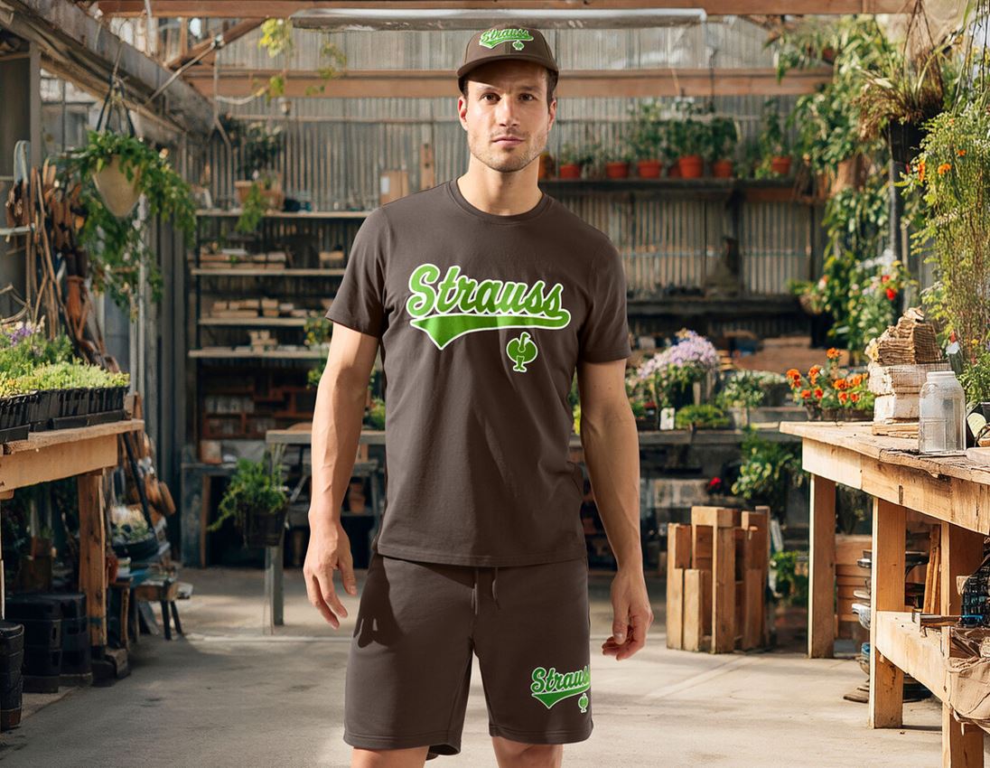 Hauts: T-Shirt e.s.e:pic + marron/vert d'eau