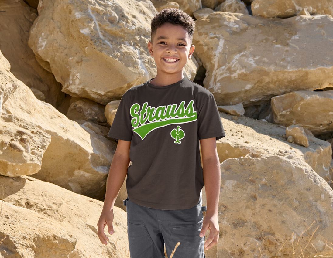 Shirts & Co.: T-Shirt e.s.e:pic, Kinder + kastanie/seegrün