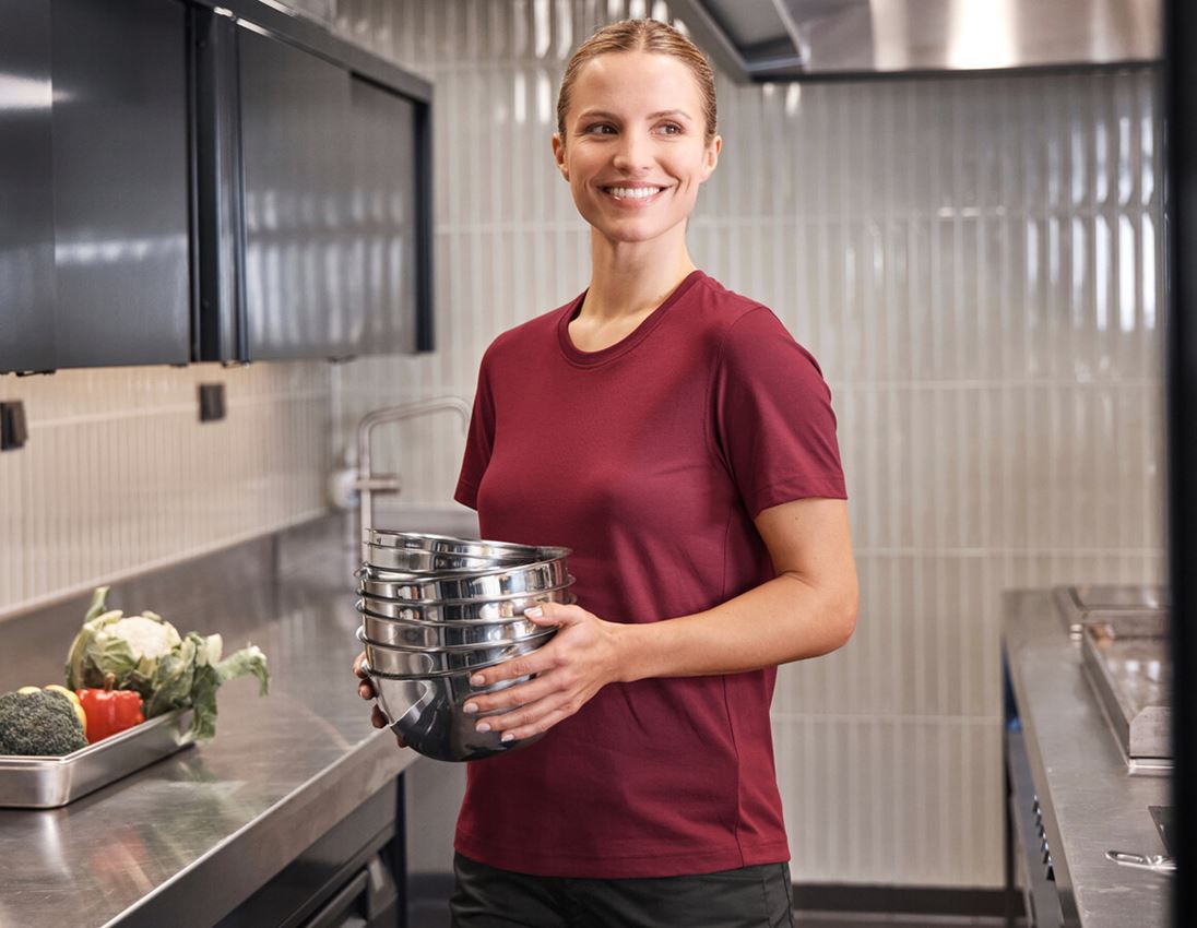 Shirts & Co.: T-Shirt e.s.industry, Damen + bordeaux