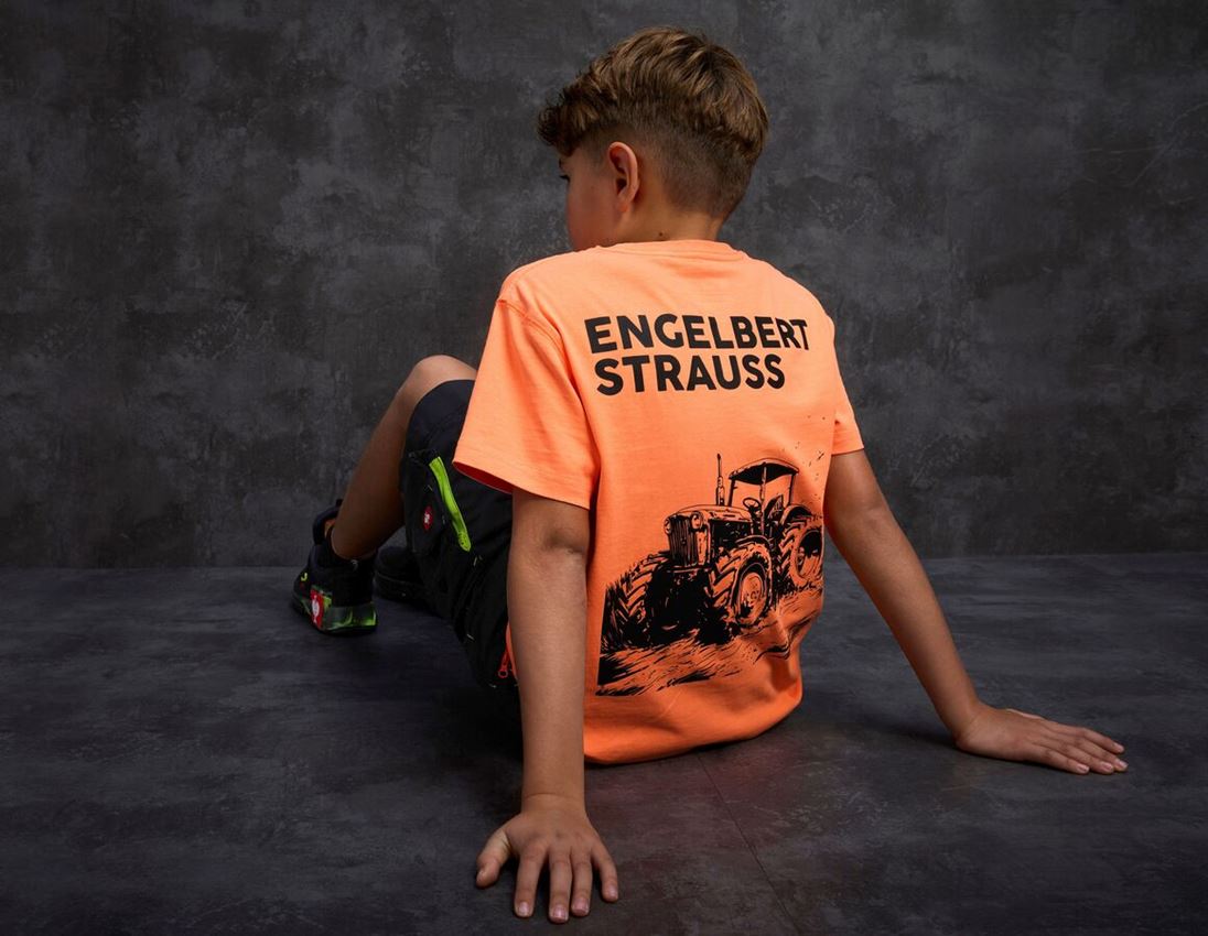 neon: e.s. T-Shirt neon, kinderen + neonoranje vintage 1