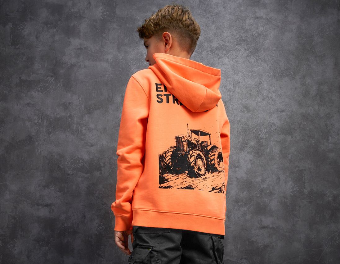 neon: e.s. Hoody-Sweatshirt neon, kinderen + neonoranje vintage 1