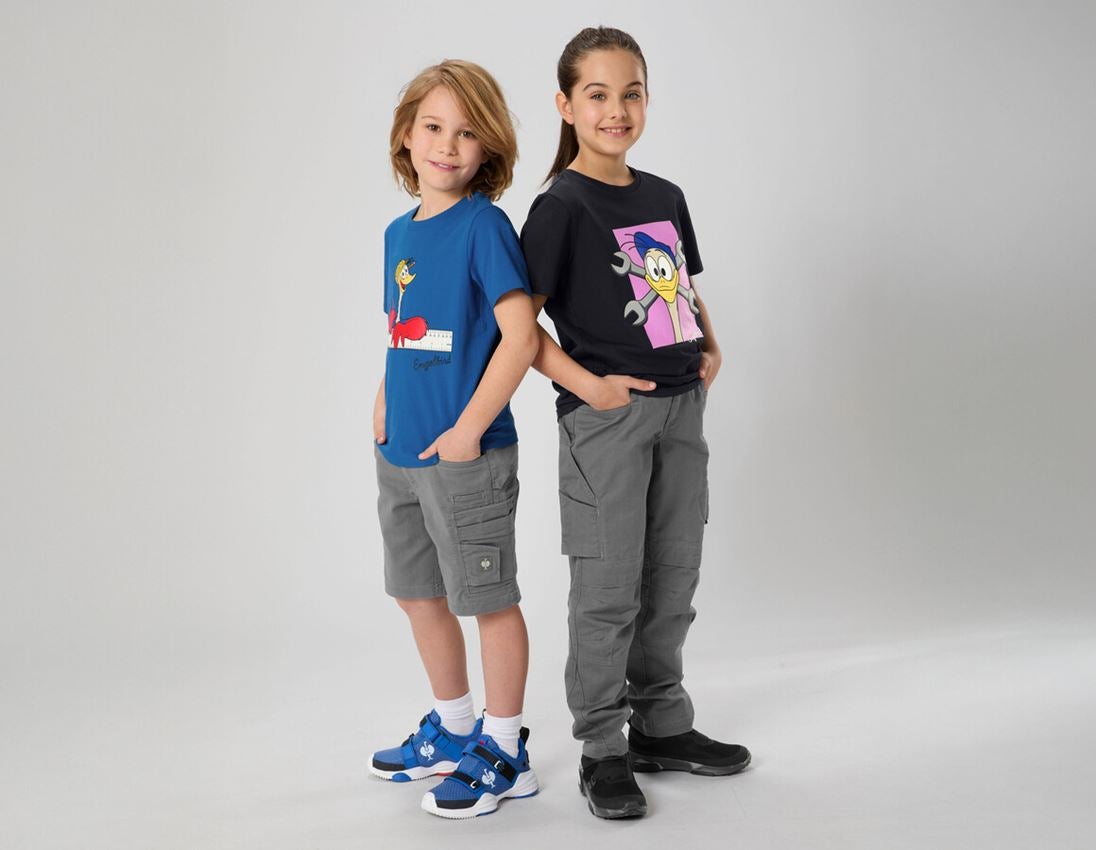 Bovenkleding: e.s. T-shirt cotton stretch engelbird, kinderen + engelbird8/gentiaanblauw 2