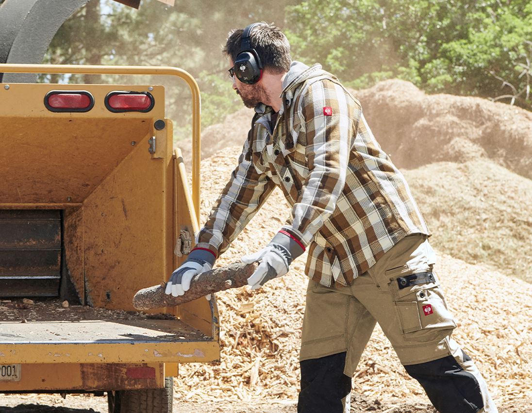 Shirts & Co.: Kapuzenhemd e.s.roughtough + rinde/walnuss/natur 1