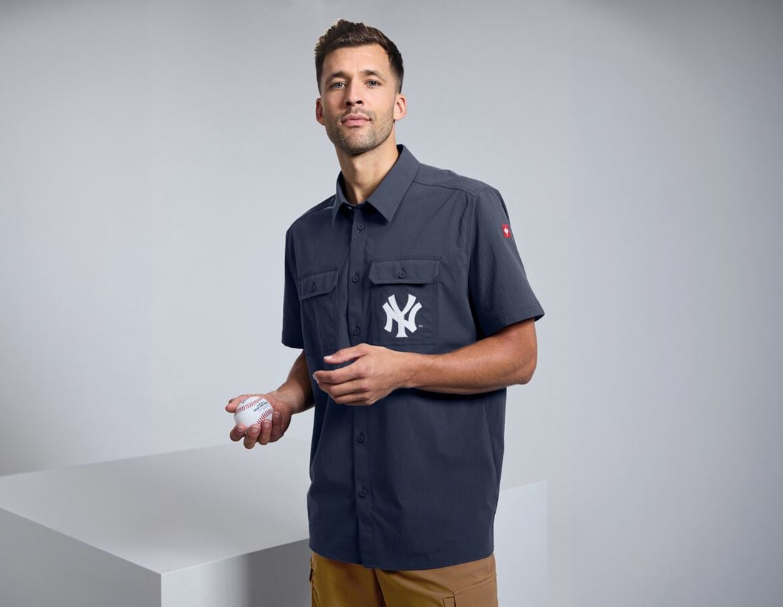 Vêtements: MLB™ Chemise de travail  à manches courtes + NY bleu 1