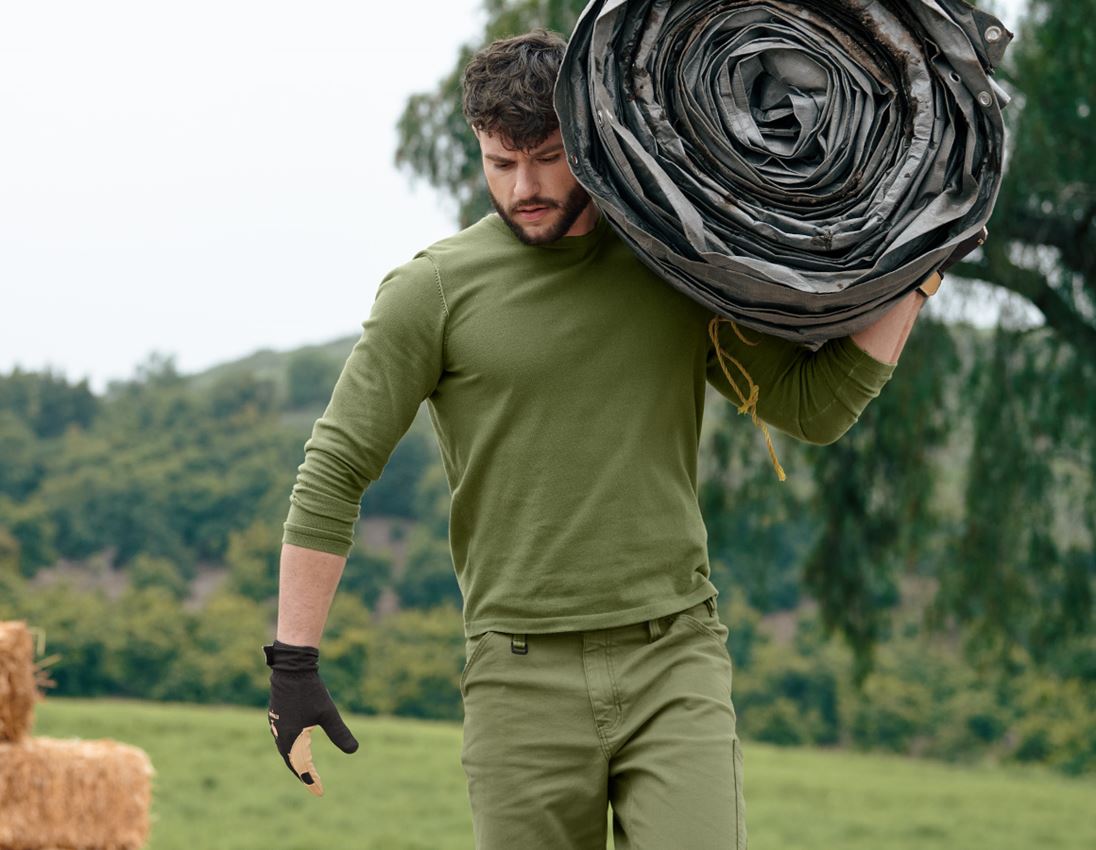 Hauts: Pullover à col rond e.s.iconic + vert montagne 3