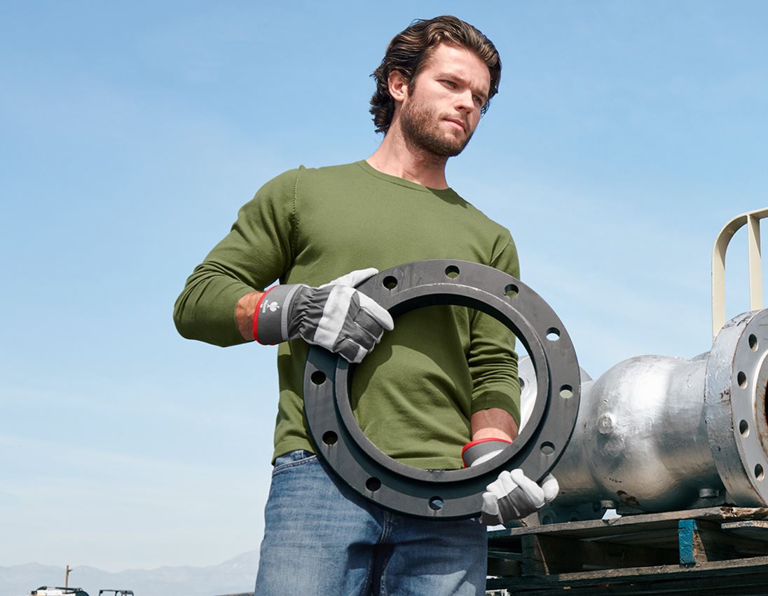 Hauts: Pullover à col rond e.s.iconic + vert montagne 5