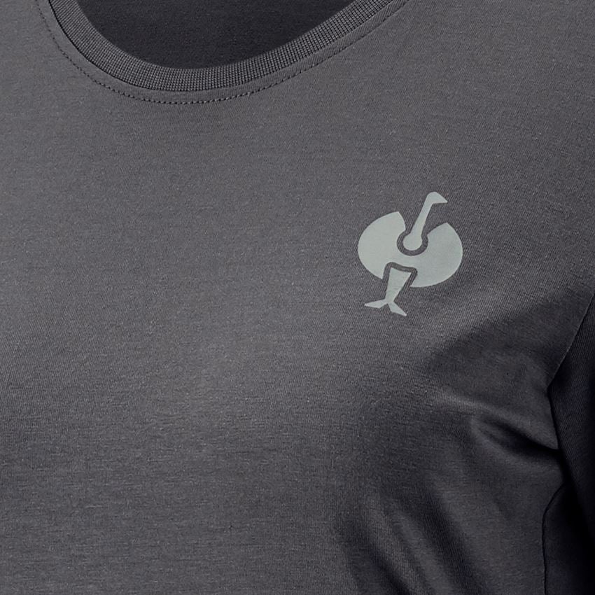 Bovenkleding: e.s. Pyjama longsleeve, dames + carbongrijs 2